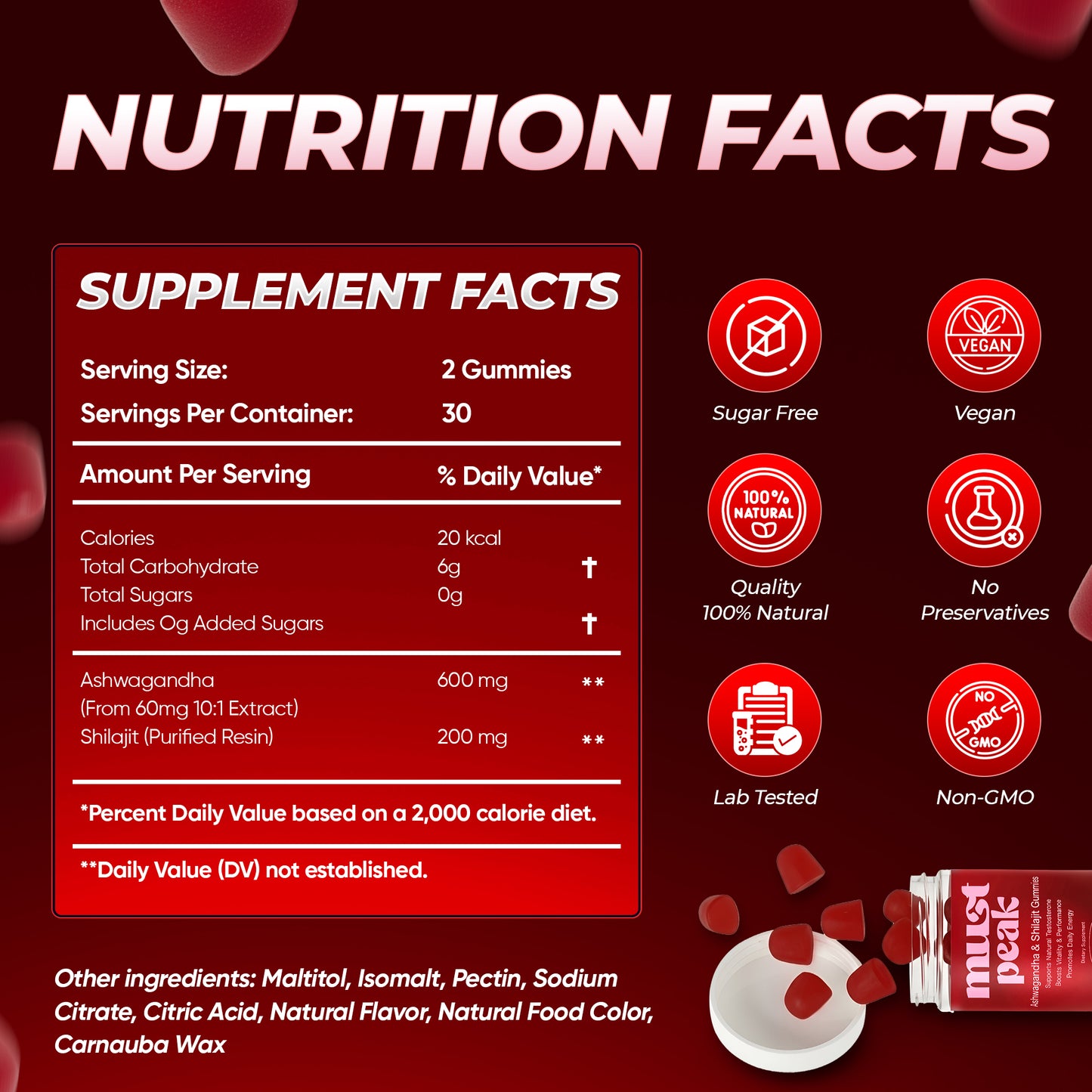 Must Peak | Ashwagandha & Shilajit Gummies