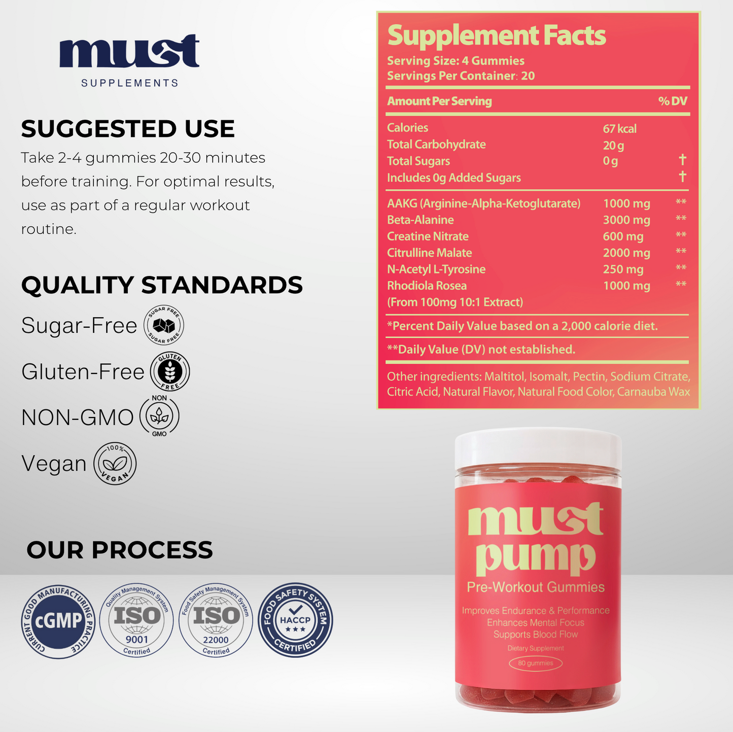 Must Pump | Pre Workout Gummies